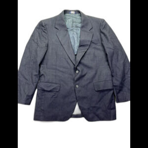 Kuppenheimer Tweed Sport Coat Blazer Mens Black 100% Wool Chest‎ 42 in